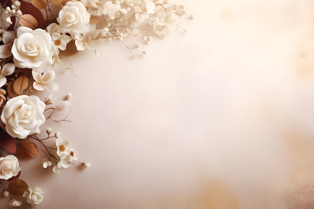Foto flores de luxo moldura de fundo para casamentos e convites