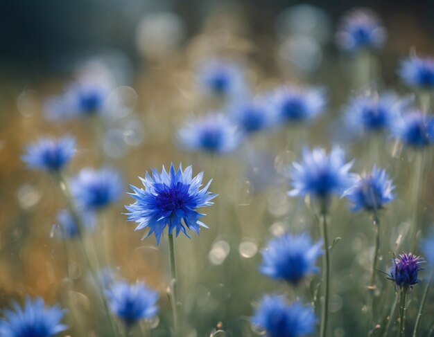 Flores de milho azuis