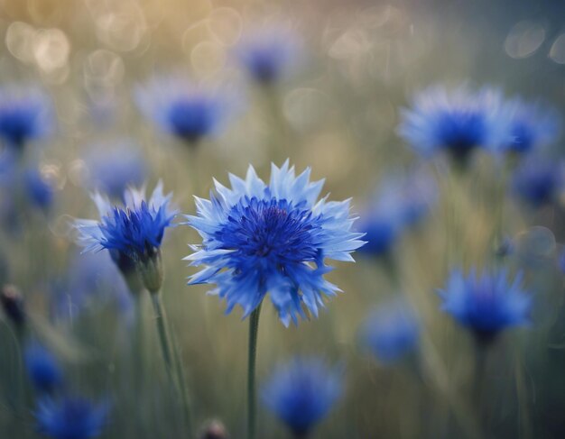 Flores de milho azuis