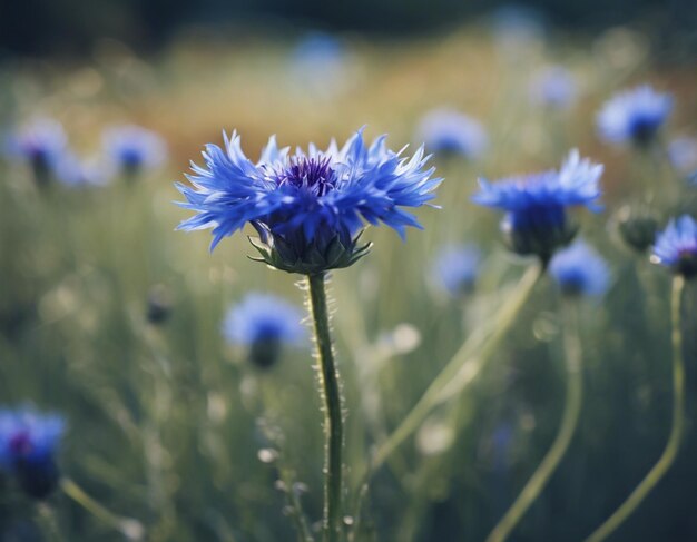 Flores de milho azuis