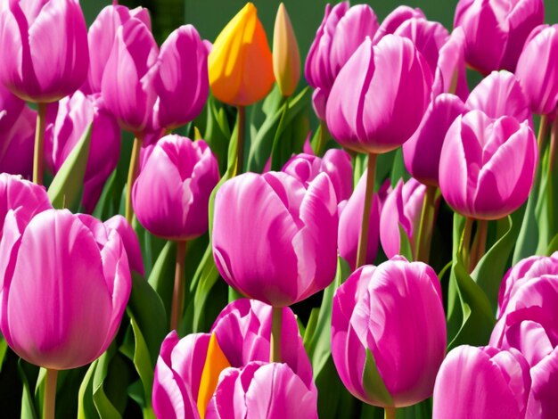 Flores de óleo belas delicadas femininas multicoloridas flores de primavera ou verão close-up geradas por