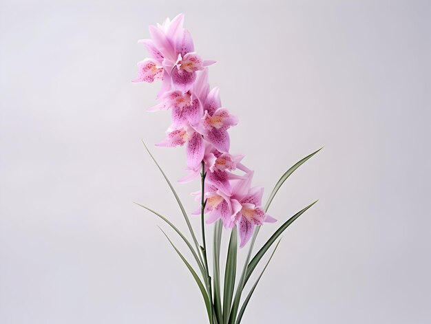 Flores de orquídea de cauda de raposa em fundo de estúdio, flores de orquídeas de caoda de raposa lindas imagens de flores