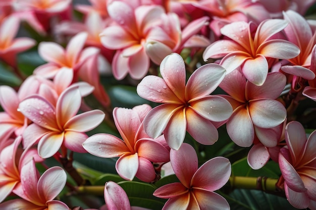 Foto flores de plumeria descascadas