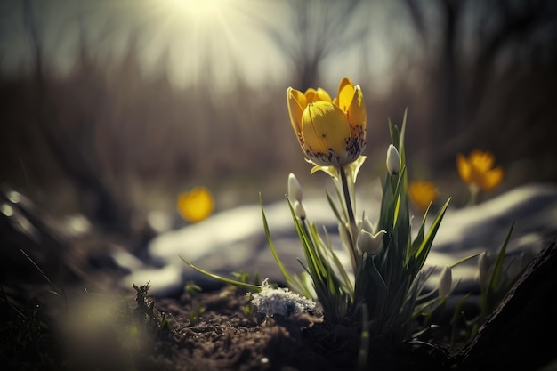 Flores de primavera Criadas com tecnologia de IA generativa