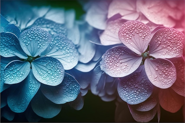 flores de quarto azul hortênsia