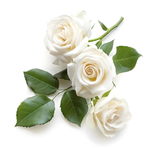 Flores de rosas brancas frescas