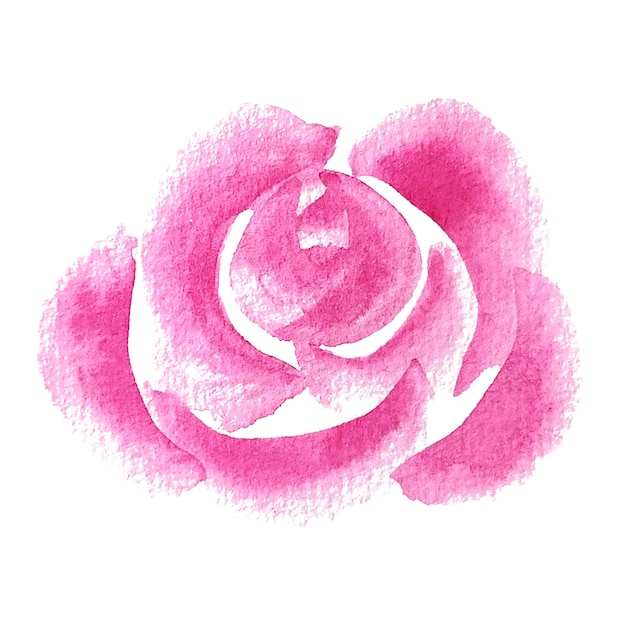 Foto flores de rosas em aquarela desenhadas à mão em estilo abstrato para uso no logotipo de casamento, feriado e aniversário