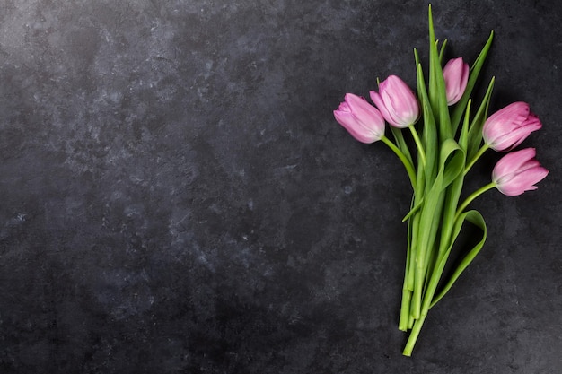 Flores de tulipa rosa fresca