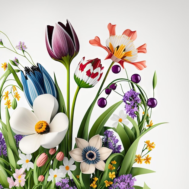 Flores desabrochando da primavera em 4K Um plano de fundo realista para seus projetos