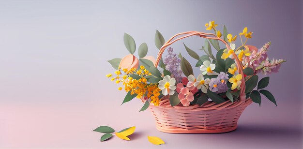 flores desabrochando na cesta