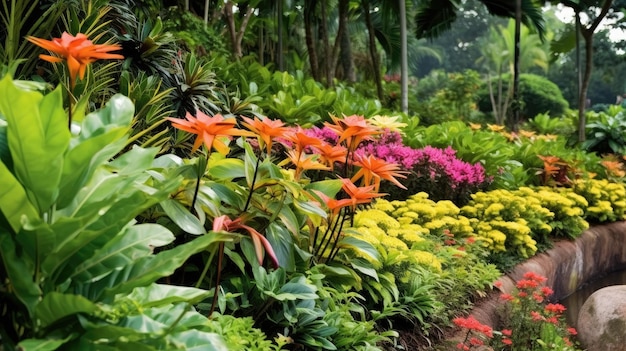 Foto flores e plantas coloridas em jardins botânicos _34xjpg