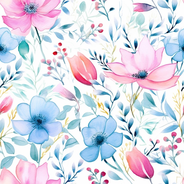 flores em azul e rosa são uma tendência popular para a primavera.