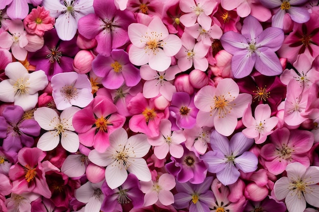 Flores em harmonia Com camadas de flores coordenadas