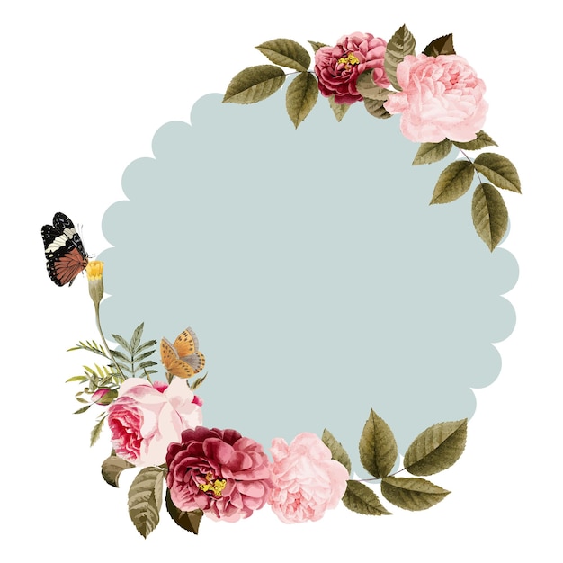 Las flores estéticas png insignia fondo transparente
