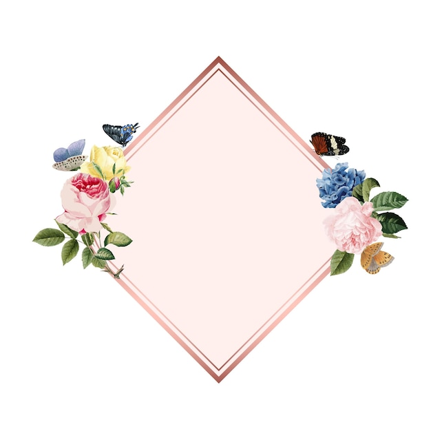 Las flores estéticas png insignia fondo transparente