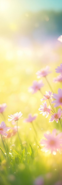 Flores de fondo de naturaleza en el jardínAI