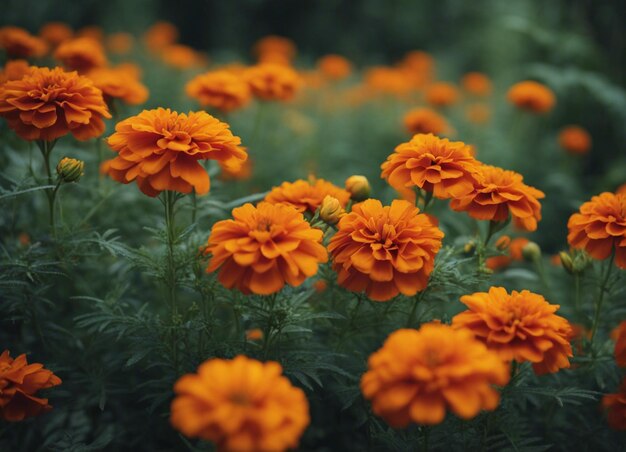 Las flores frescas de la caléndula