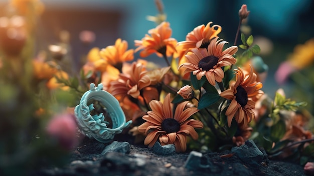 Foto flores funerarias flores para el cadáver de la persona muerta flores de simpatía flores selección de flores