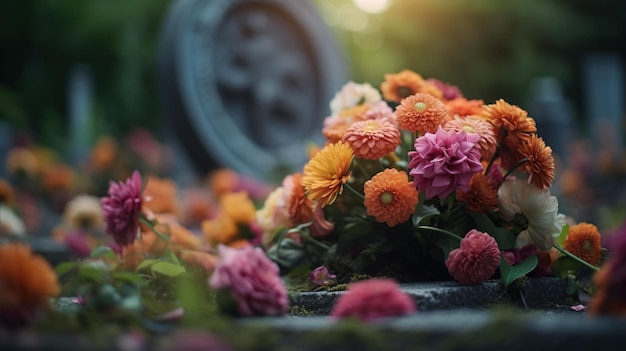 Foto flores funerarias flores para el cadáver de la persona muerta flores de simpatía flores selección de flores