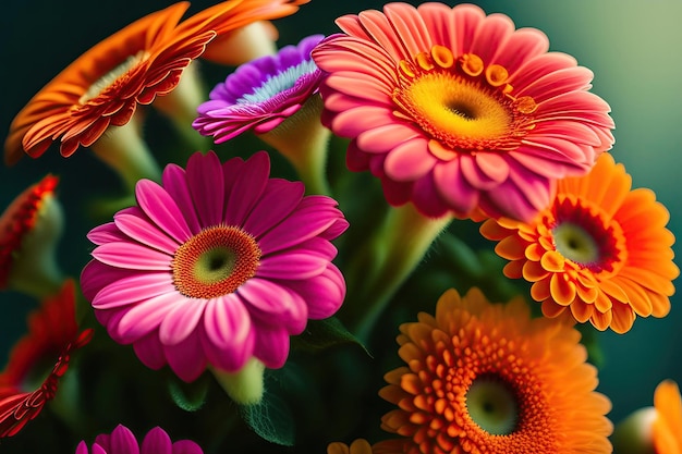 Flores de la gerbera