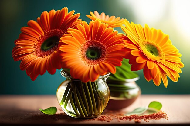 Flores de la gerbera