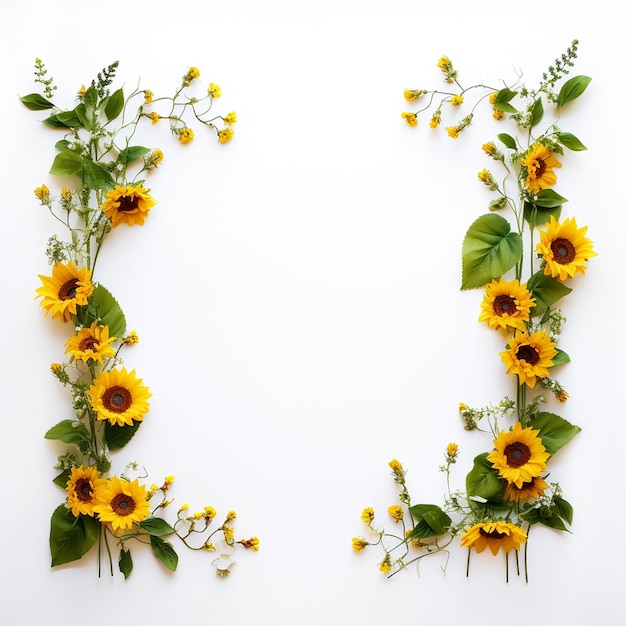 Foto flores de girasol sin bordes guantes de zorro sampangi uso de flores de girasola strelitzia prado