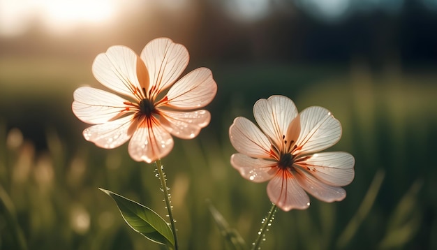 flores y hermosos fondos naturales IA