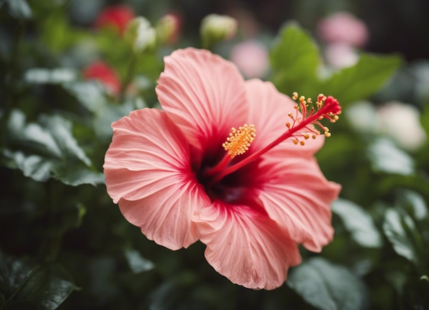 Las flores de un hibisco