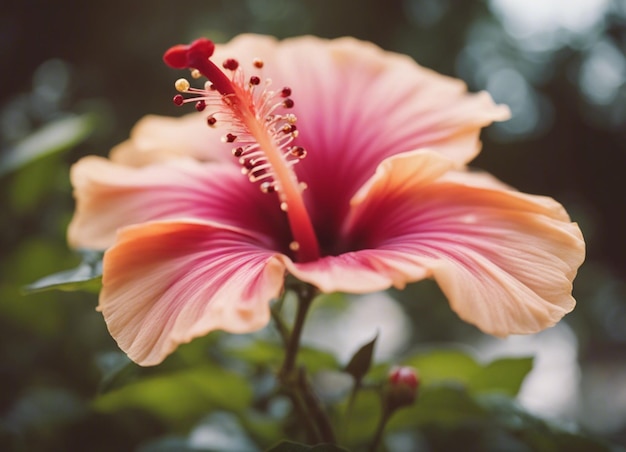 Las flores de un hibisco