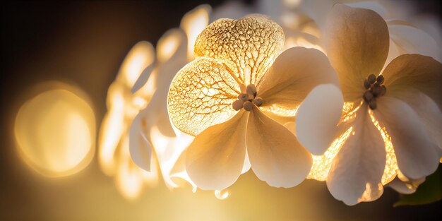 Flores de hortensia Verano sin fin Flores de hortensia Banner Generado por IA