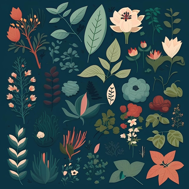 flores ilustración planta