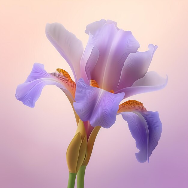 Foto flores de iris azules y blancas