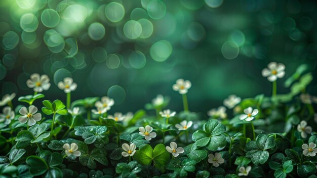 flores en el jardín con fondo verde