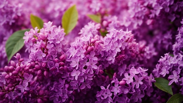 Las flores de lila púrpura florecen en el fondo del jardín de primavera