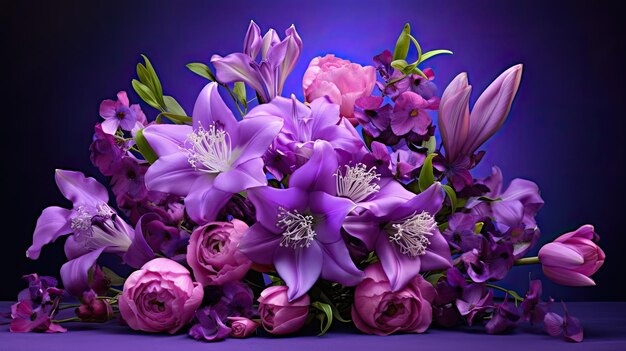 Las flores de lila son púrpuras.