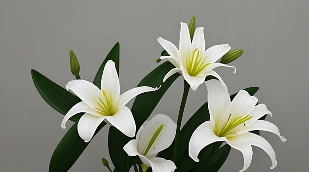 flores de lirio aisladas en blanco