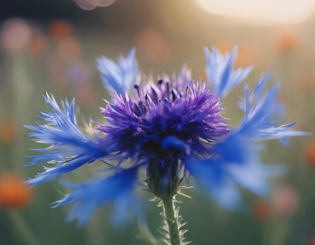 Foto flores de maíz azules
