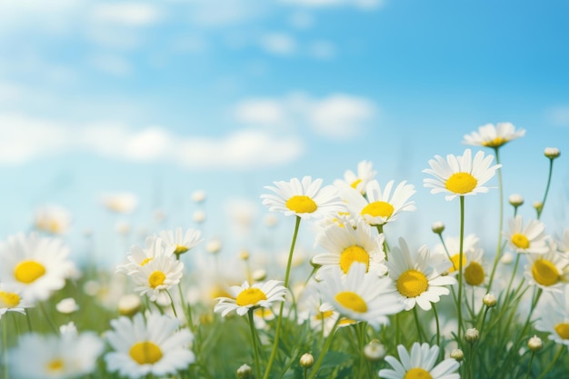 Flores de manzanilla blanca