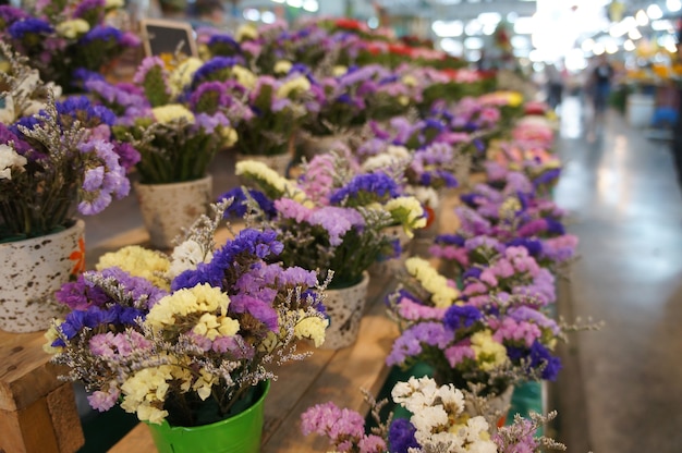 Flores en el mercado de flores