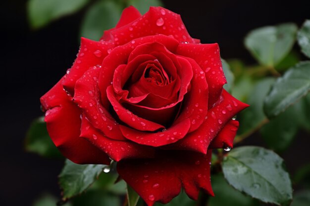 Flores Místicas Encantadora Rosa Roja Fotos De Rosas