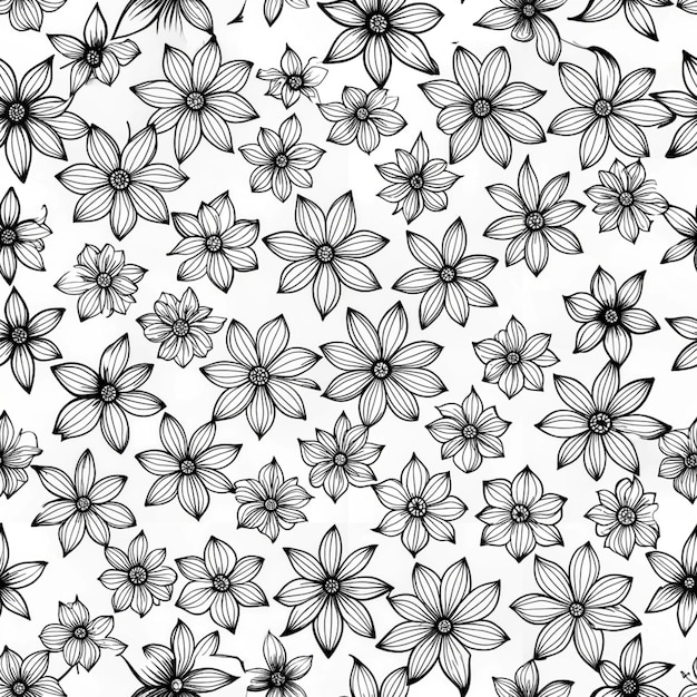 flores negras sobre un fondo blanco