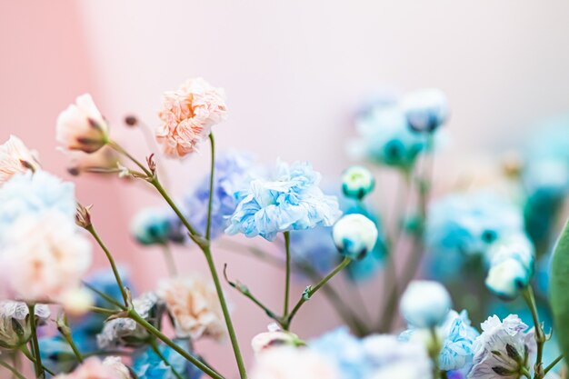 Flores no jardim de beleza floral e fundo botânico para convite de casamento e conceito de natureza e meio ambiente de cartão comemorativo