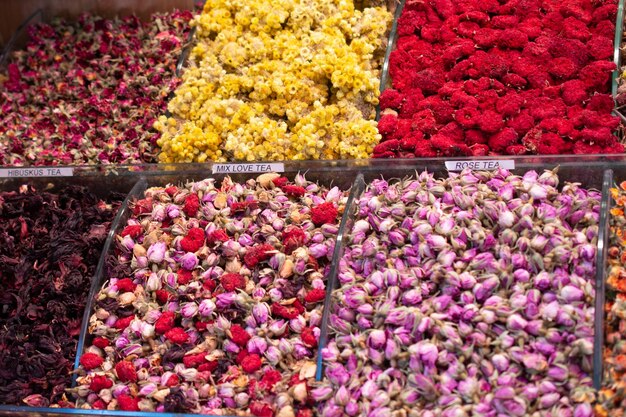 Flores no mercado para venda