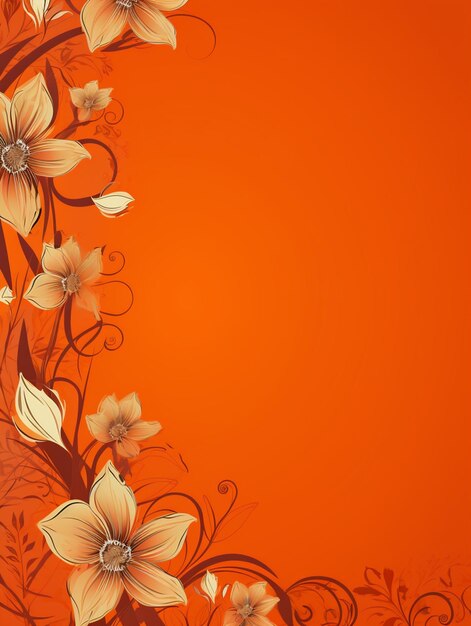 Foto flores ornamentais de fundo vintage laranja