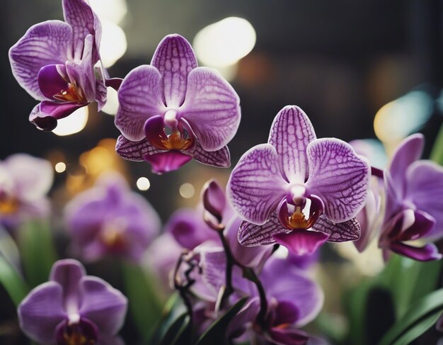 Foto las flores de las orquídeas phalaenopsis