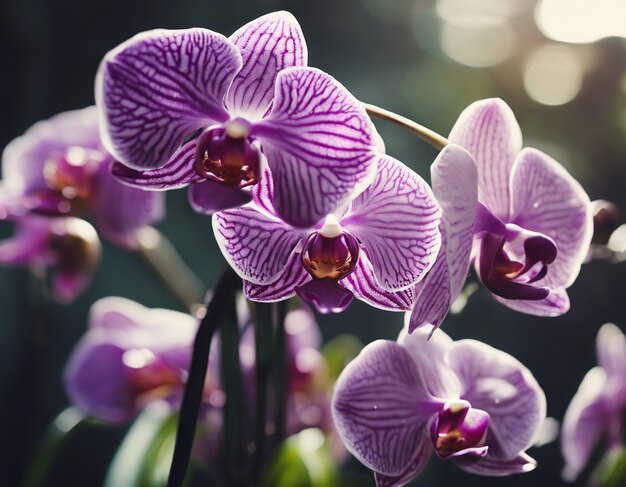 Foto las flores de las orquídeas phalaenopsis