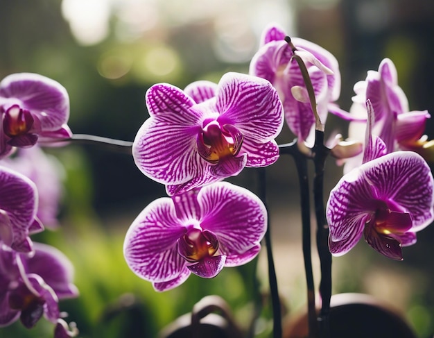 Foto las flores de las orquídeas phalaenopsis