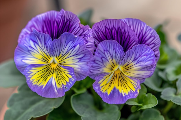 Foto flores pansy imagen de alta calidad en el jardín