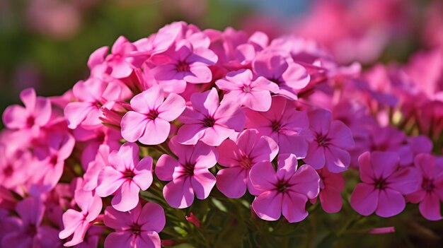 Flores de Phlox imagen de alta calidad en el jardín