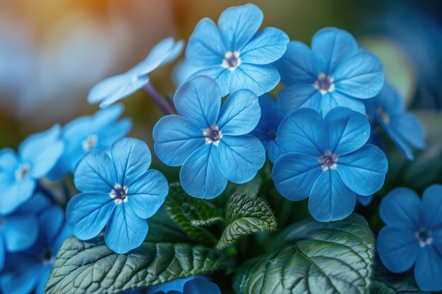 las flores de una planta matinal en el sol de primavera fotografía profesional